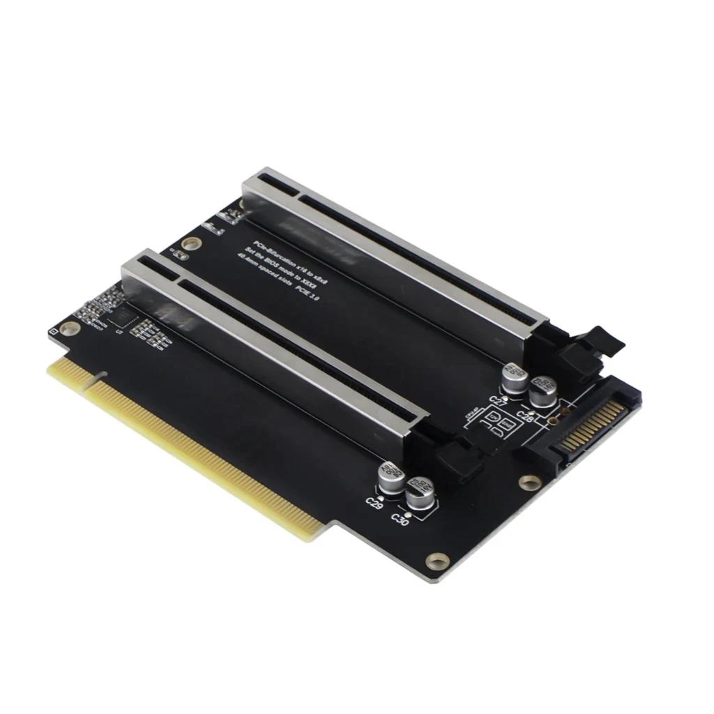 PCIe Ȯ ī  ī, SATA  PCIE Gen3, PCIe 3.0x16 1 to 2, PCIe-Bifurcation x16 to x8x8, 40.4mm  